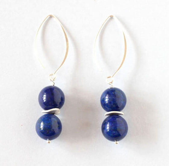 lapis lazuli silver earrings