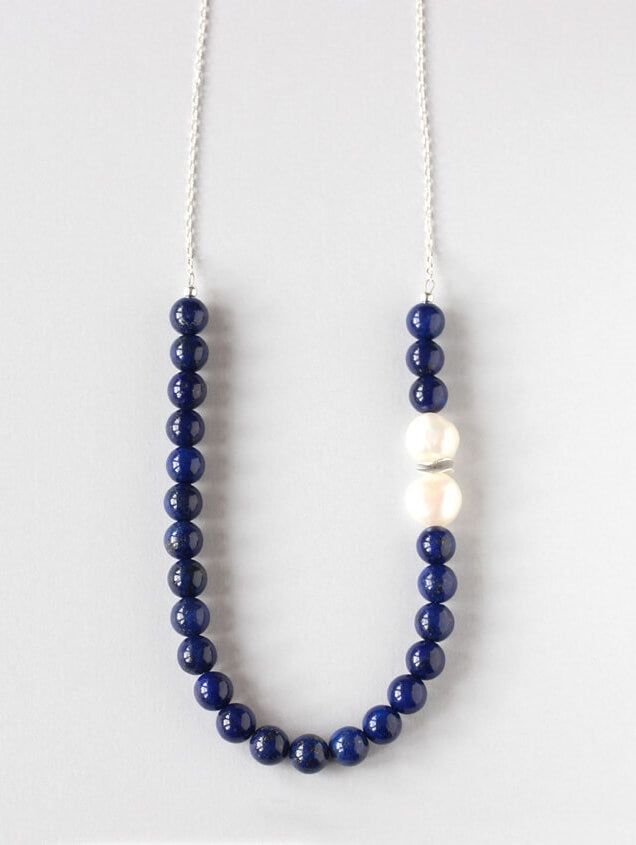 lapis lazuli silver necklace