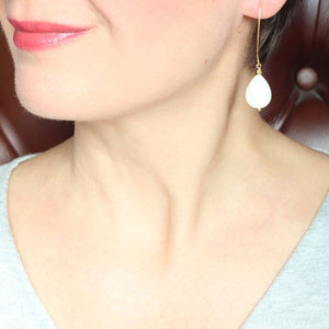 Mother of Pearl Gold Earrings model