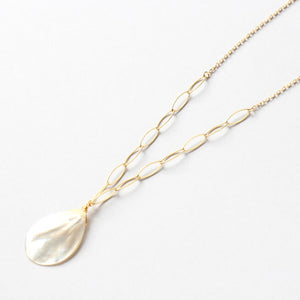 Mother of Pearl Gold Necklace ILgemstones