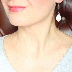 Mother of Pearl Silver Earrings model