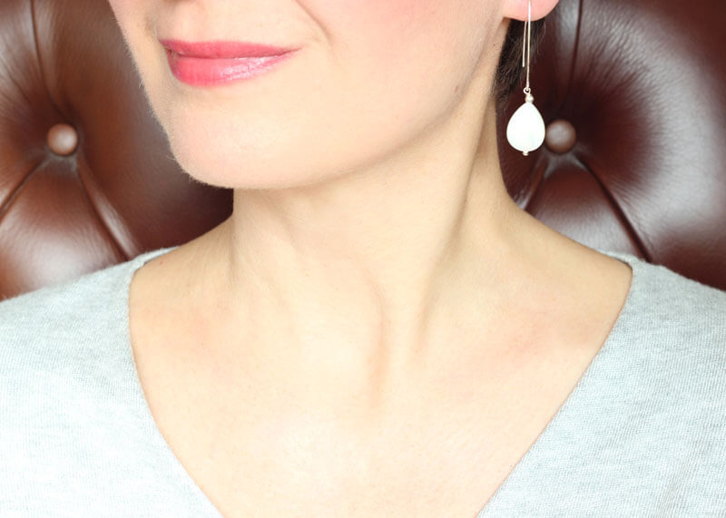 Mother of Pearl Silver Earrings