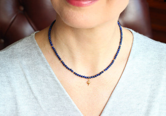 north star lapis necklace styled