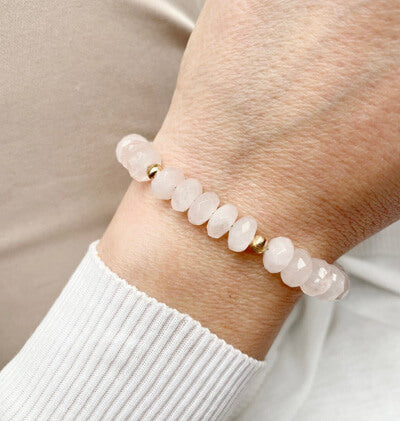 rose quartz bracelet styled