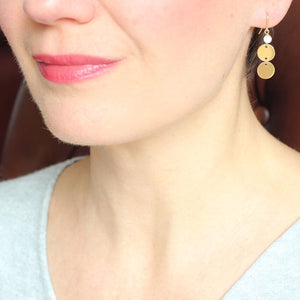 Tridacna Disc Earrings model