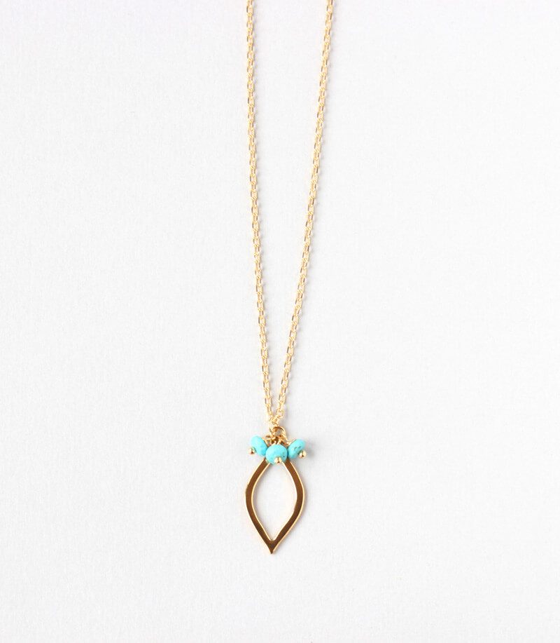 Turquoise delicate necklace pendant